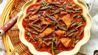 نحوه تهیه خورش لوبیا سبز با مرغ_بام وطن 2 طرز تهیه خورش لوبیا سبز با مرغ